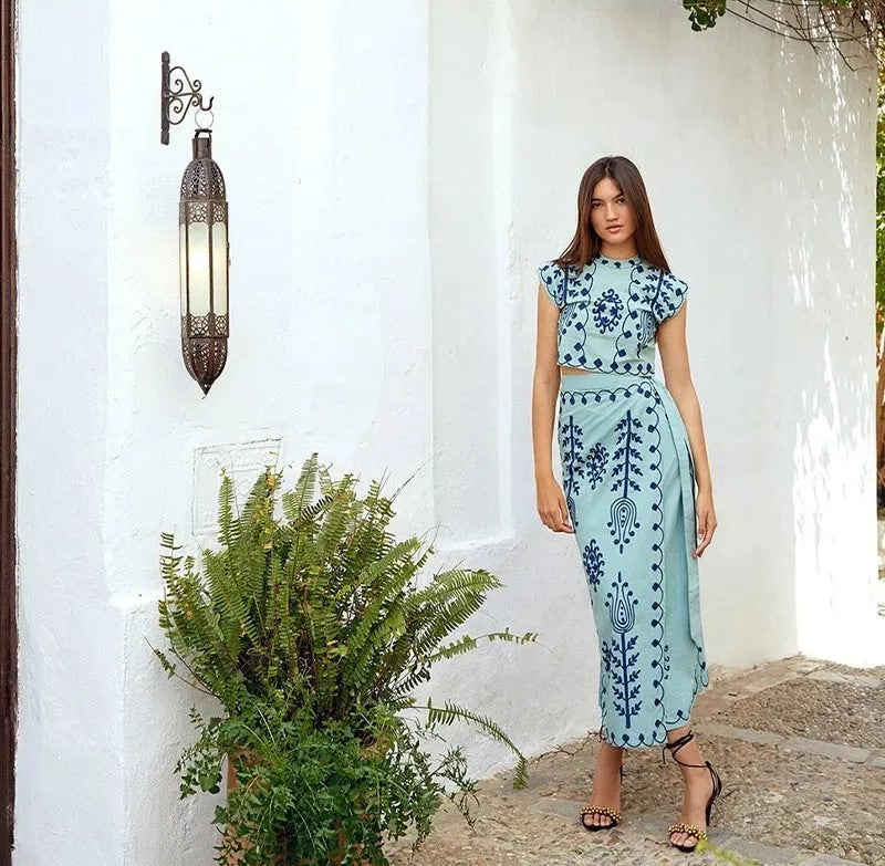 Clea Boho Luxe Embroidered Set