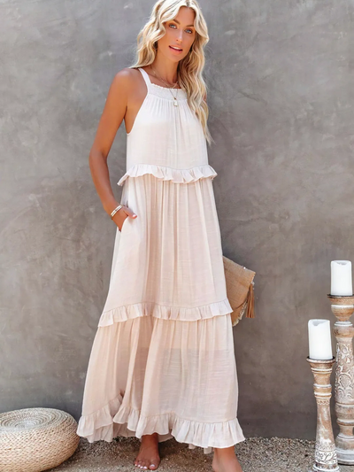 Mabel Ruffle Breeze Maxi Dress