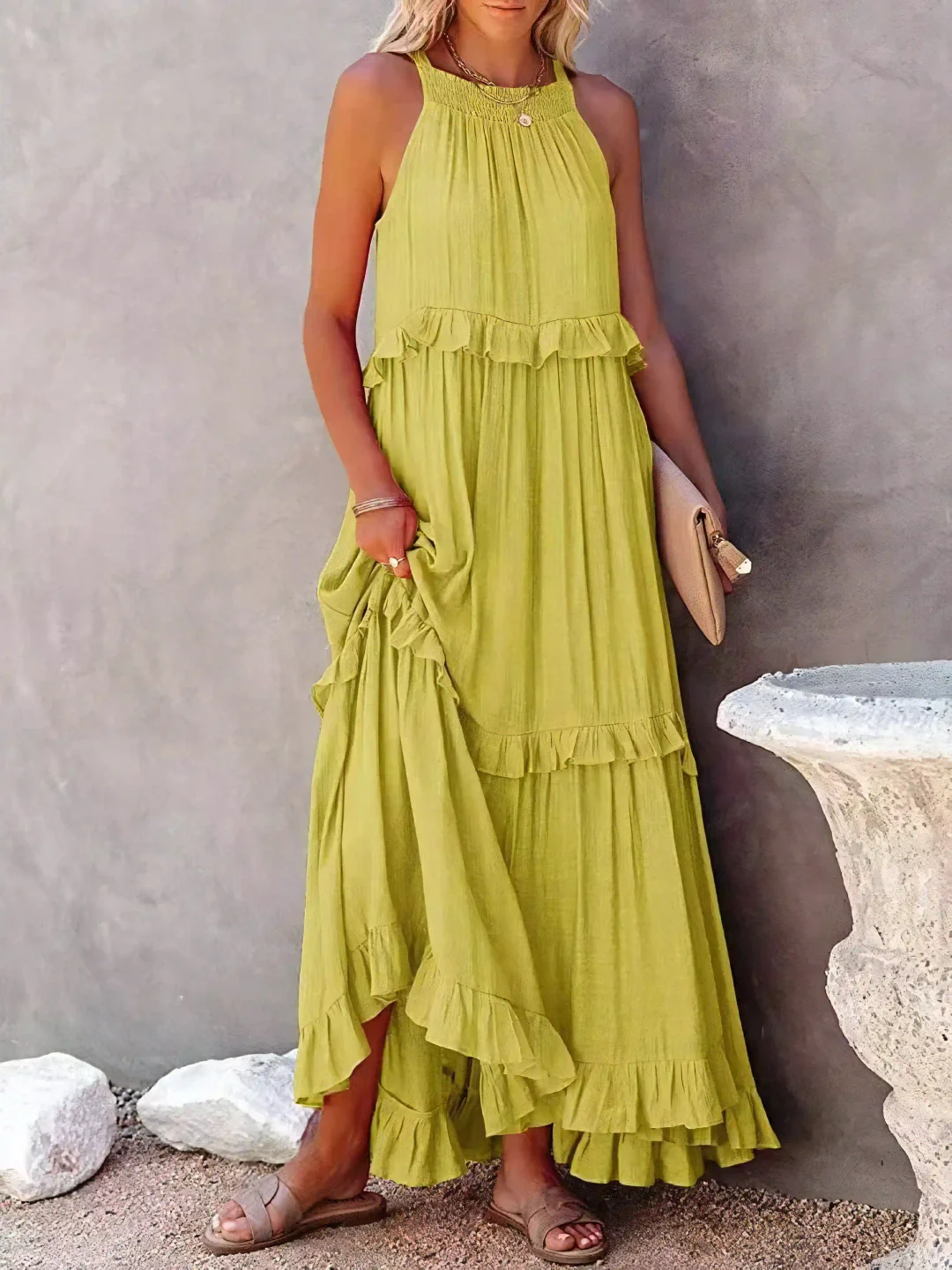 Mabel Ruffle Breeze Maxi Dress