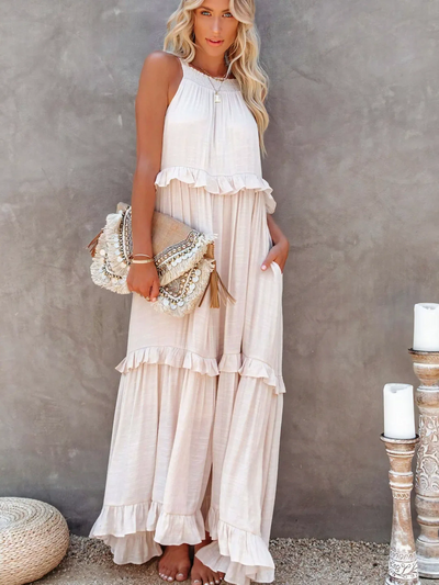 Mabel Ruffle Breeze Maxi Dress