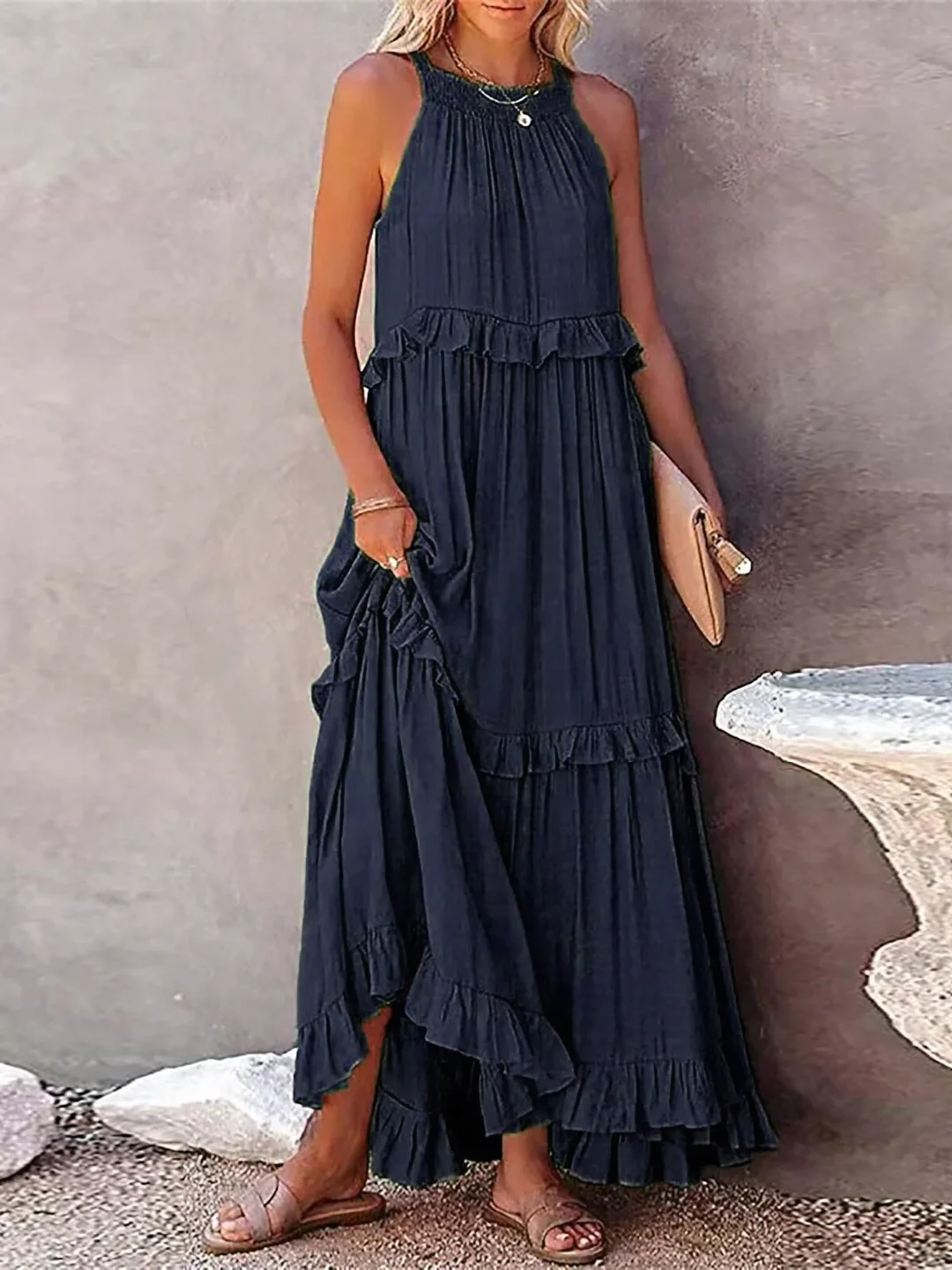 Mabel Ruffle Breeze Maxi Dress
