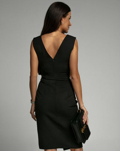 Portia Elegant Draped Midi Dress