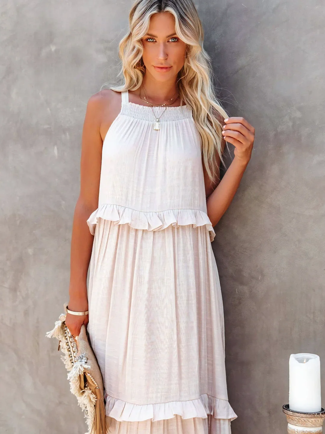 Mabel Ruffle Breeze Maxi Dress