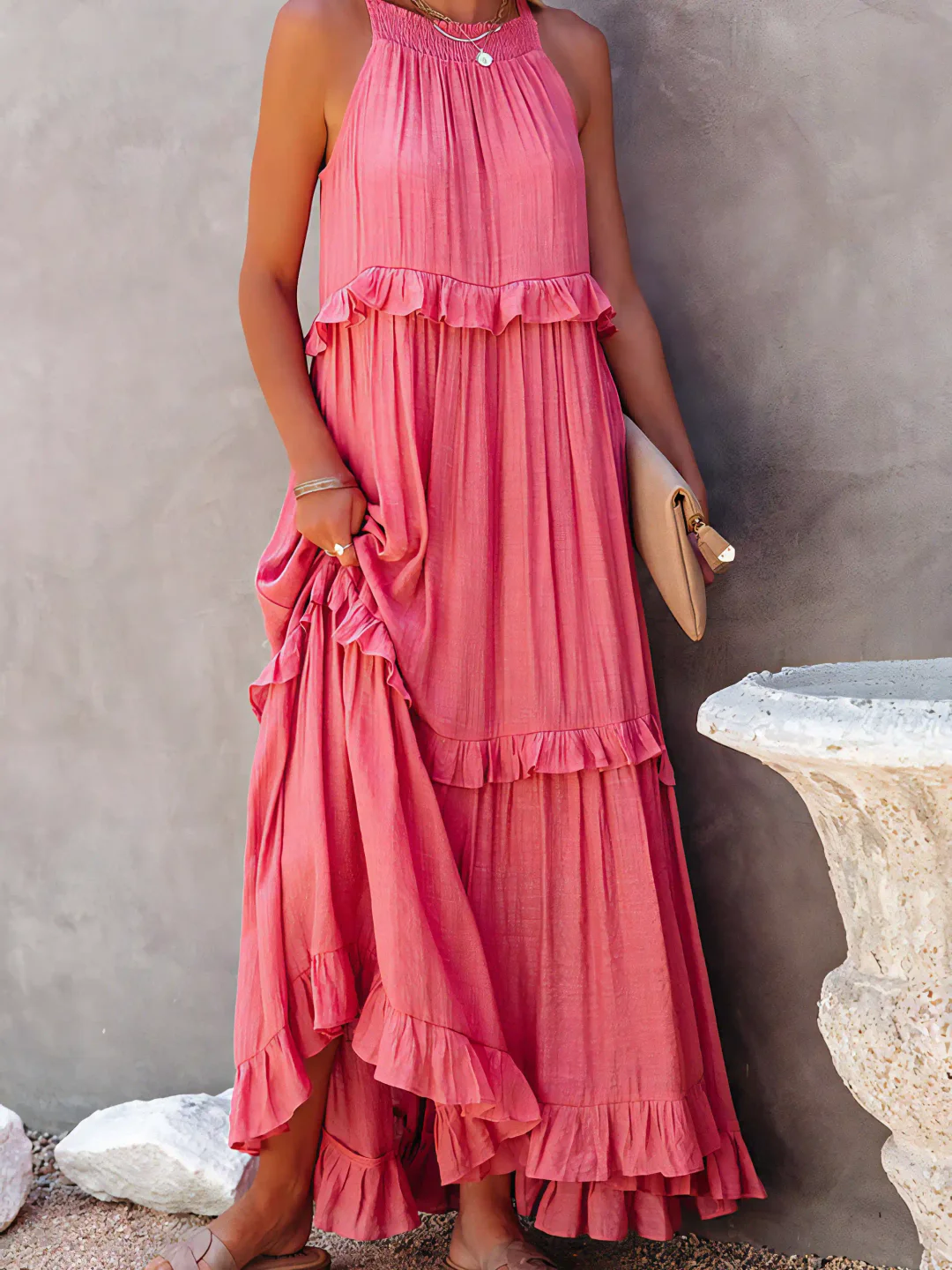 Mabel Ruffle Breeze Maxi Dress