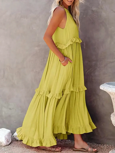 Mabel Ruffle Breeze Maxi Dress