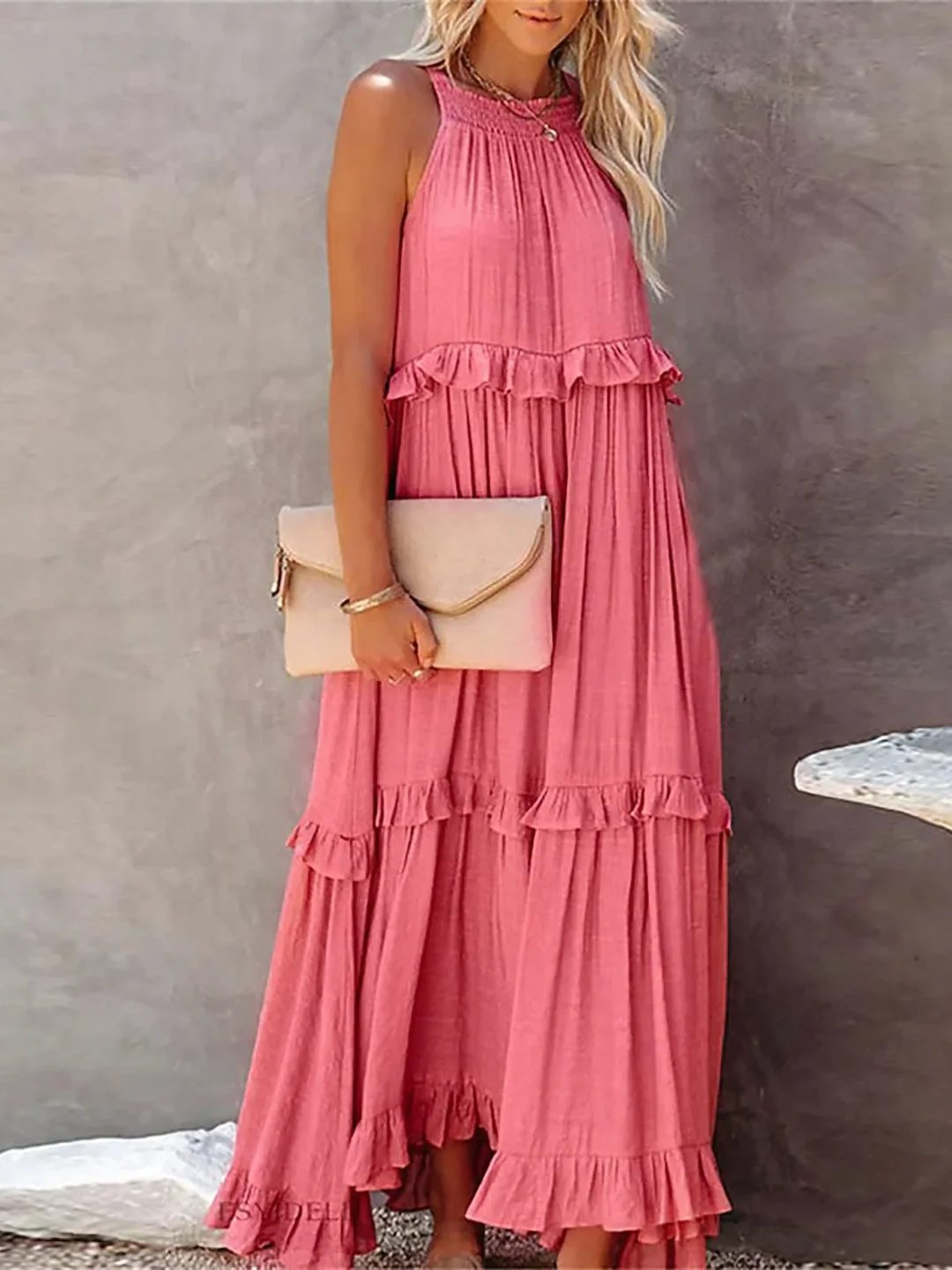 Mabel Ruffle Breeze Maxi Dress