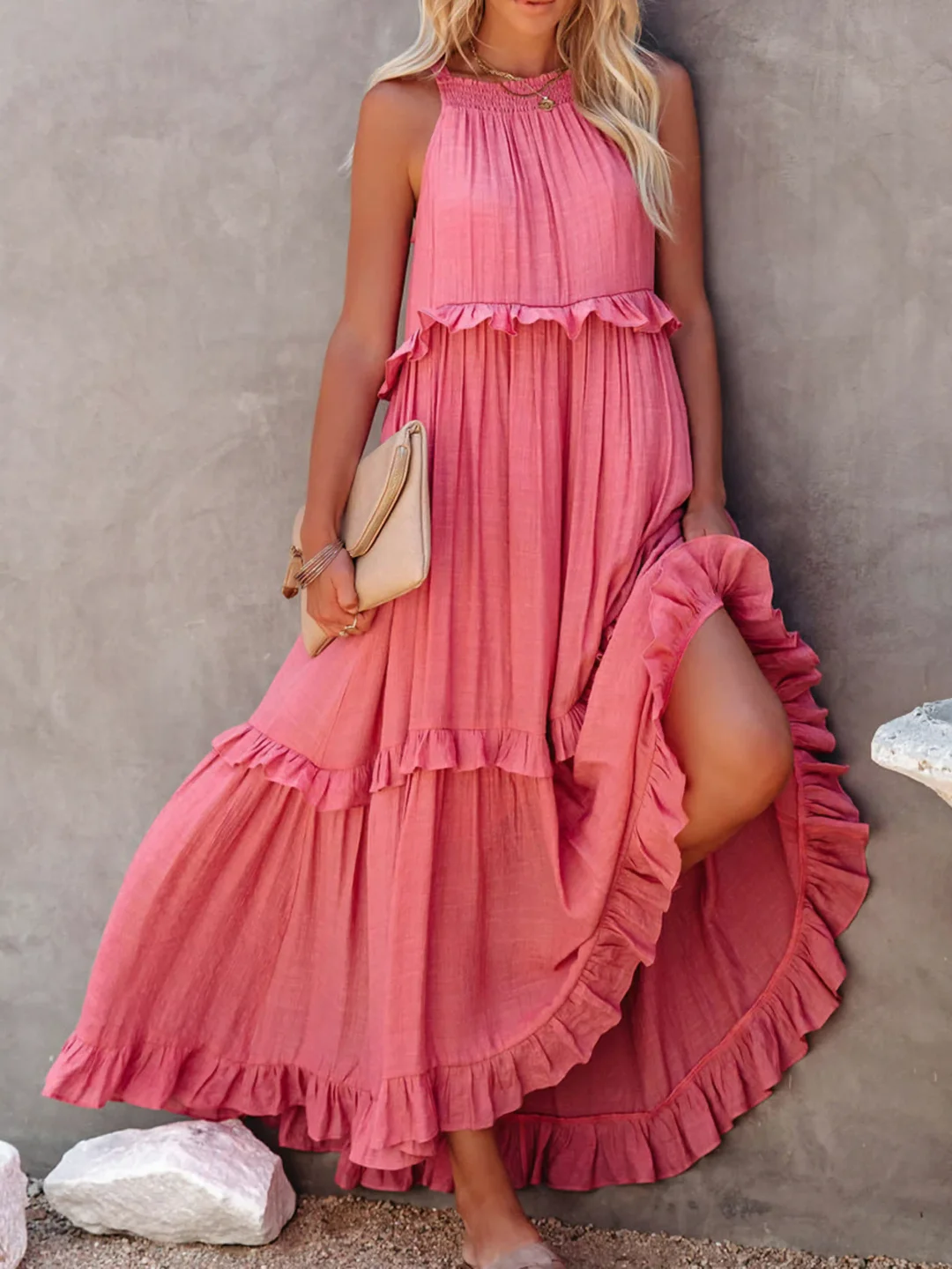 Mabel Ruffle Breeze Maxi Dress