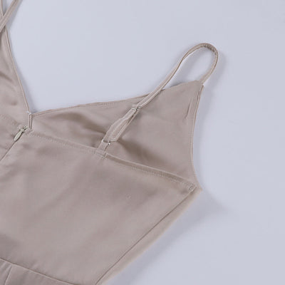 Lottie™ | Strappy Cowl Neck Satin Midi Dress