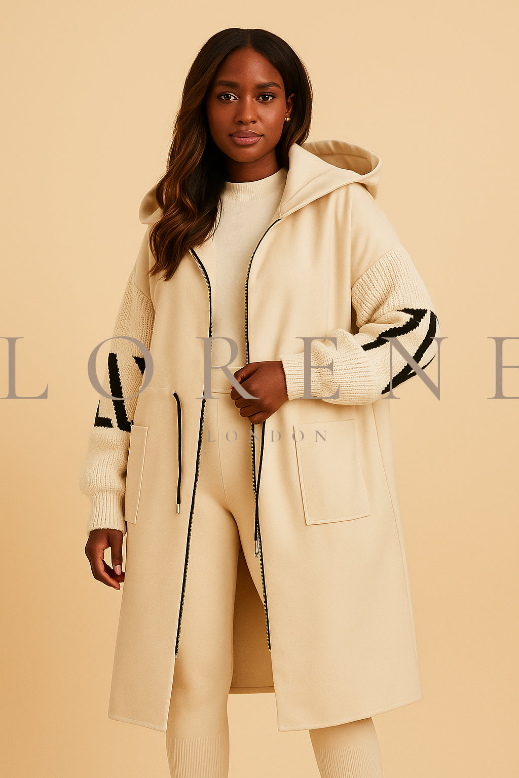 Leona™ | Hooded Patchwork Jacket