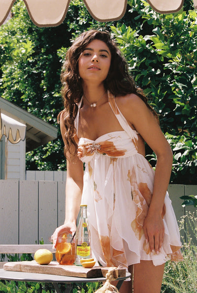 Arabella | Flower Mini Dress