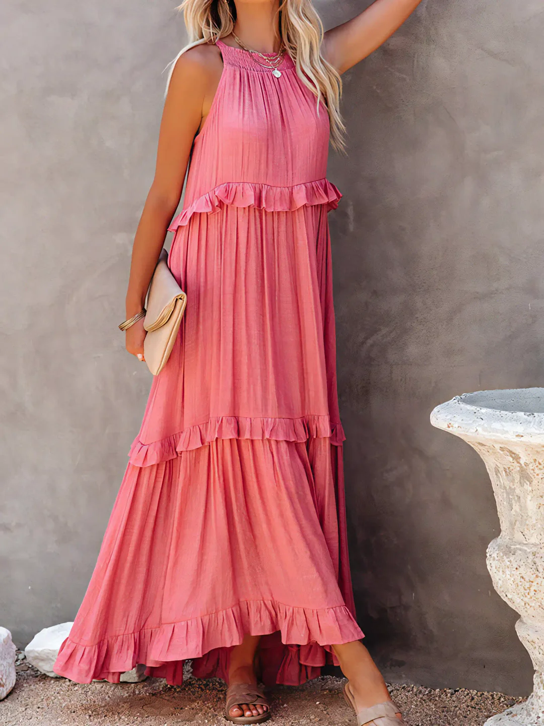 Mabel Ruffle Breeze Maxi Dress