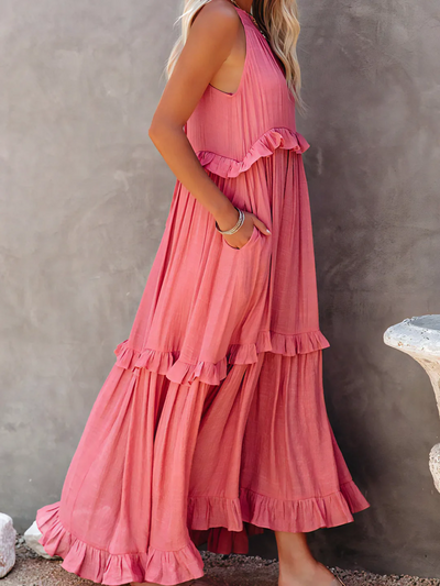 Mabel Ruffle Breeze Maxi Dress
