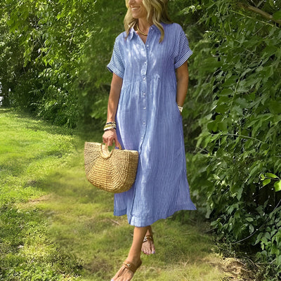Fioria | Flattering Striped Shirtdress