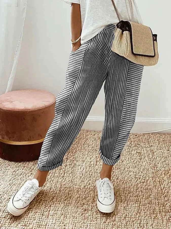 Lore - Striped Pantalon Relaxed Fit