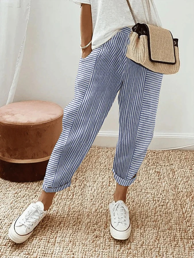 Lore - Striped Pantalon Relaxed Fit