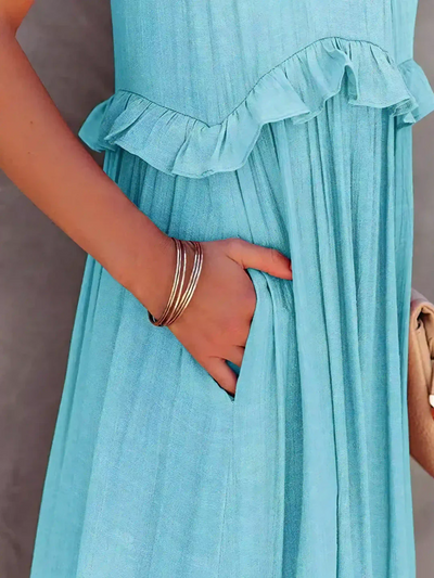 Mabel Ruffle Breeze Maxi Dress