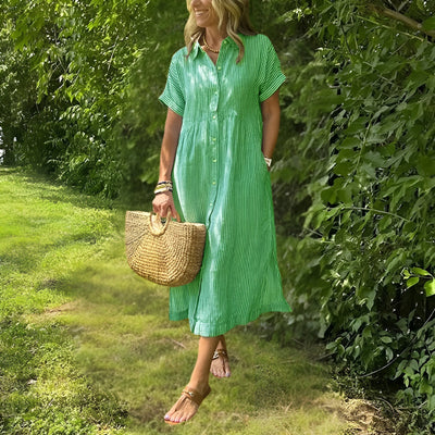 Fioria | Flattering Striped Shirtdress