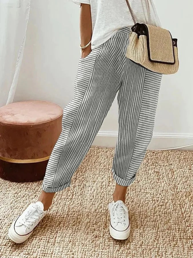 Lore - Striped Pantalon Relaxed Fit