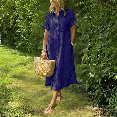 Fioria | Flattering Striped Shirtdress