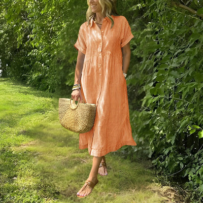 Fioria | Flattering Striped Shirtdress