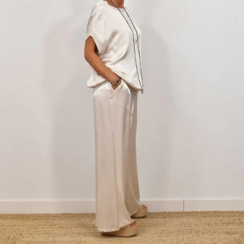 Oceane Elegant Loose Shirt Pants Set