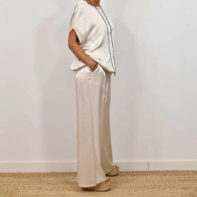 Oceane Elegant Loose Shirt Pants Set