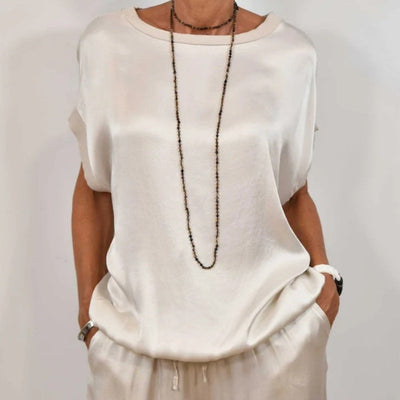 Oceane Elegant Loose Shirt Pants Set