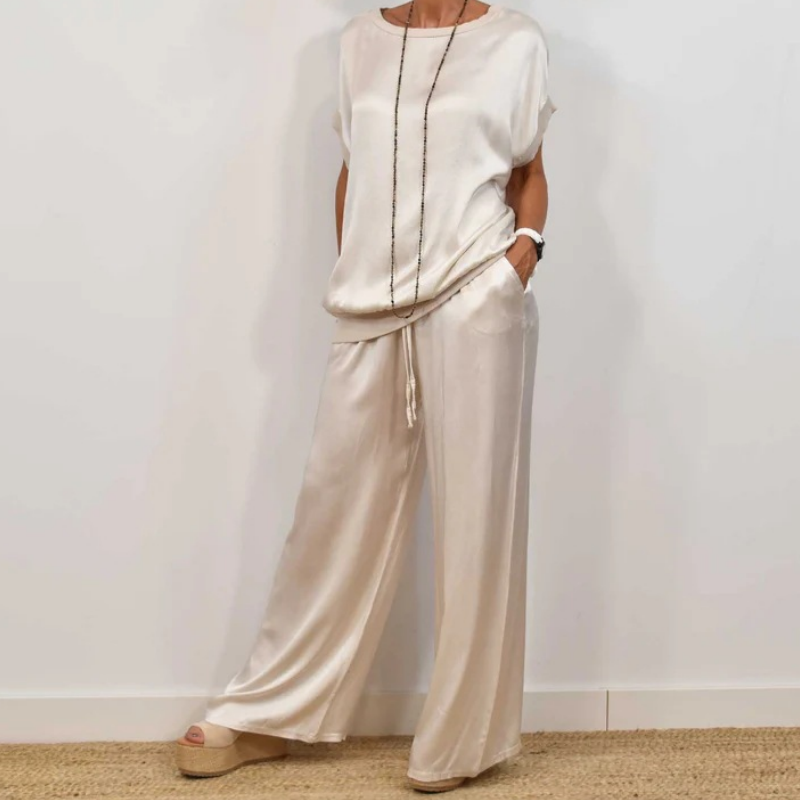 Oceane Elegant Loose Shirt Pants Set