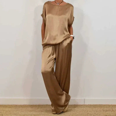 Oceane Elegant Loose Shirt Pants Set