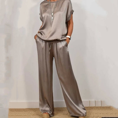 Oceane Elegant Loose Shirt Pants Set