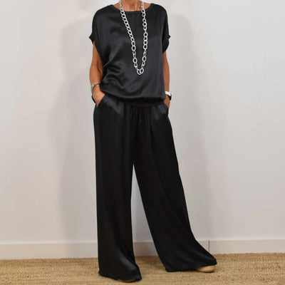 Oceane Elegant Loose Shirt Pants Set