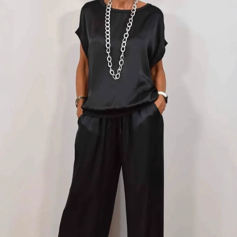 Oceane Elegant Loose Shirt Pants Set