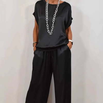 Oceane Elegant Loose Shirt Pants Set